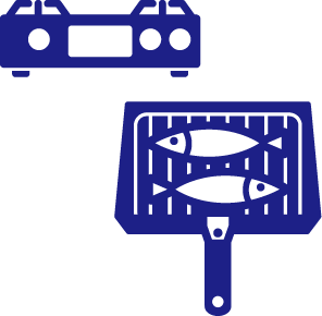 ガスコンロ焼き網アイコン